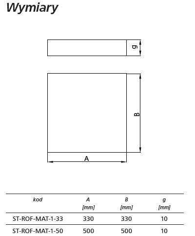 Mata amortyzacyjna amortyzator guma 50 X 50 CM