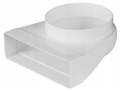 Kanał kolano mimośrodowe 220x90 na fi 150 PCV 961