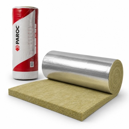 Mata PAROC Lamella Mat AluCoat FIX z klejem 50 mm / 5m2 – wełna z folią aluminiową do izolacji kanałów wentylacyjnych